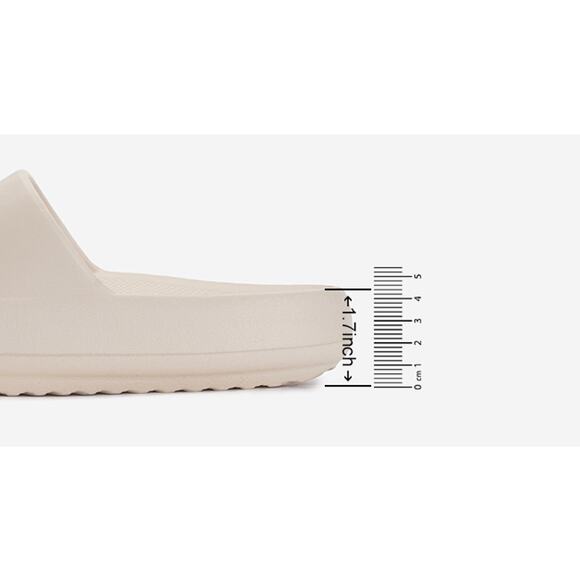 Recovery Slides Thick Sole Cloud Slippers for Women 9–10 / Men 7.5–8.5 Beige - Picture 4 of 9